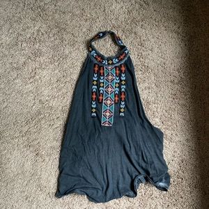 Urban Outfitters Beaded halter top, open back
